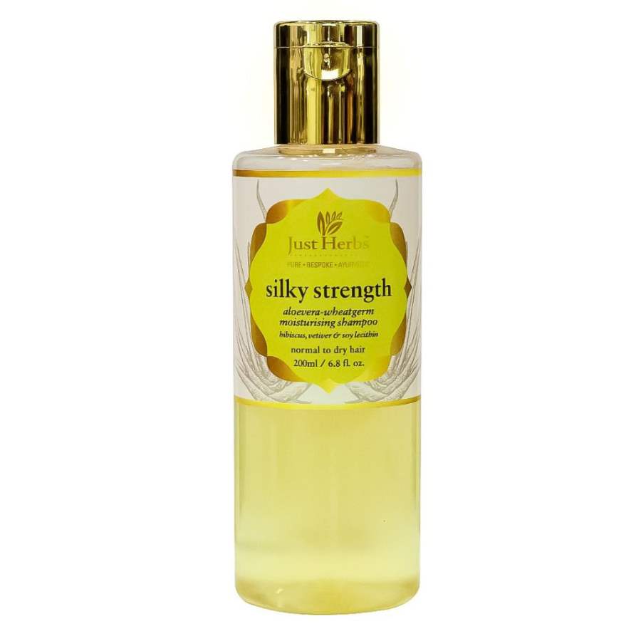 Just Herbs Silky Strength Aloevera Wheatgerm Moisturising Shampoo - 200 ML