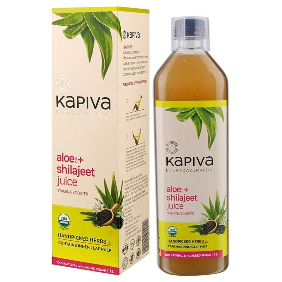 Kapiva 100% Aloe Vera (USDA) + Shilajeet Juice - 1 Ltr