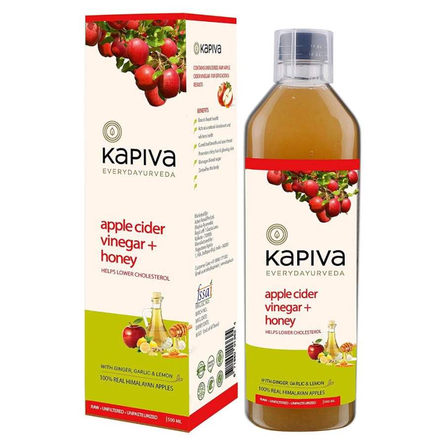Kapiva Apple Cider Vinegar + Honey (With Ginger, Garlic & Lemon) - 500 ML