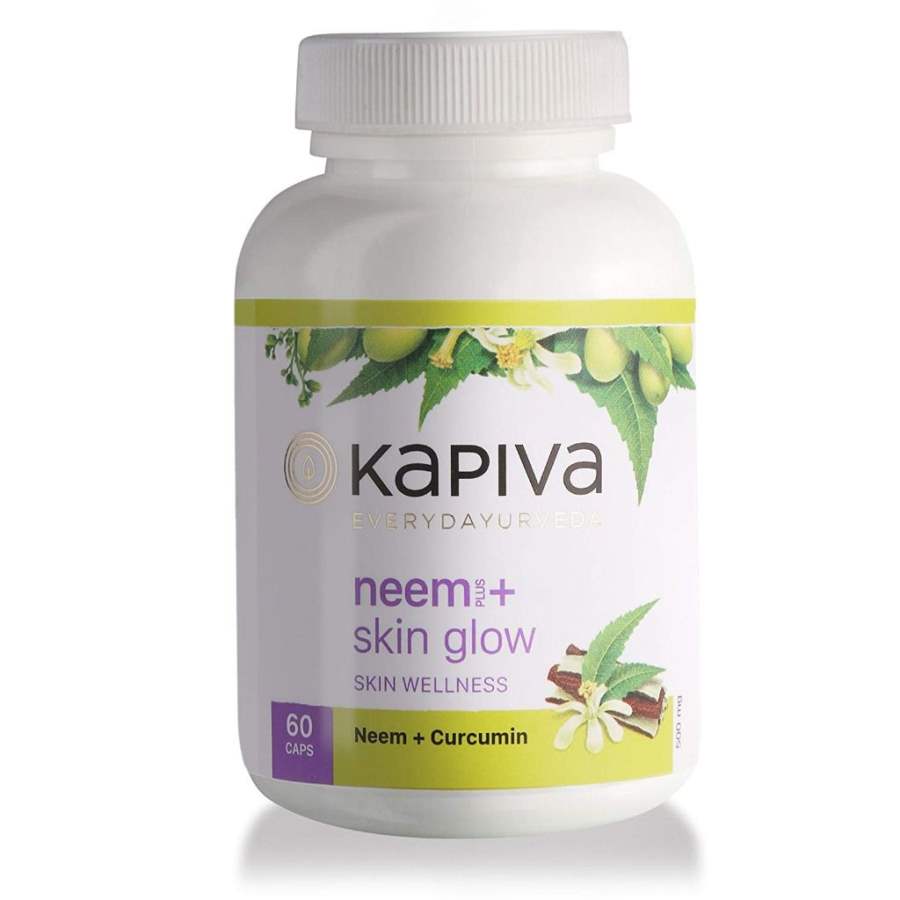 Kapiva Ayurveda 100% Neem + Skinglow Capsules Skin Wellness - 60 Veg Caps