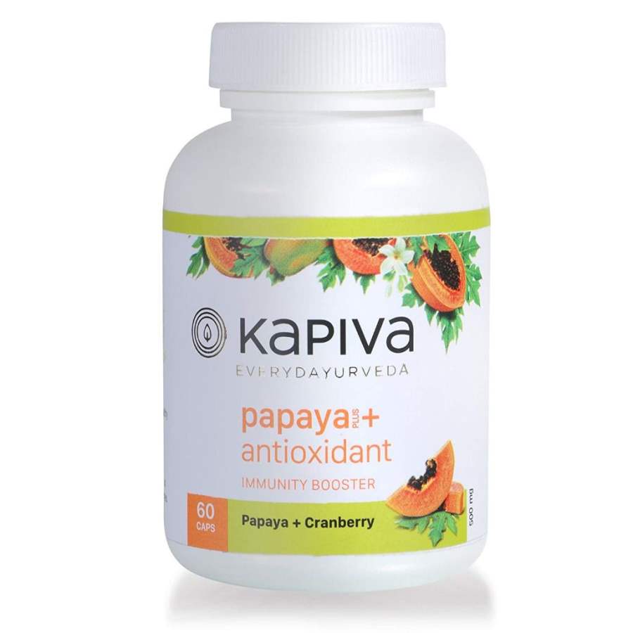 Kapiva Ayurveda 100% Veg Papaya + Antioxidant, Boosts Immunity and Digestive System - 60 Caps