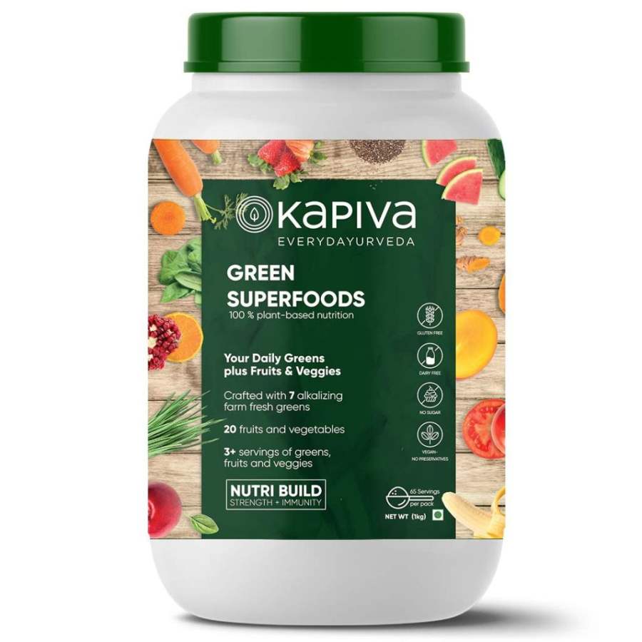 Kapiva Ayurveda Green Superfoods Nutrition Powder for Building Strength and Immunity - 1 Kg