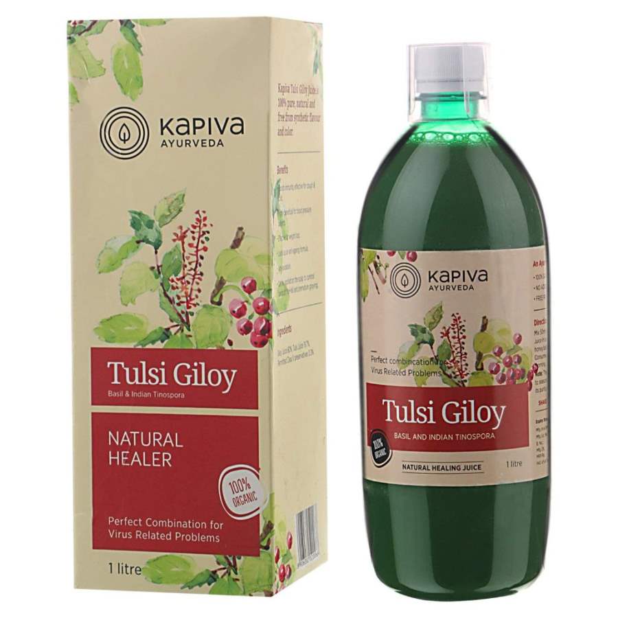 Kapiva Tulsi Giloy Juice - Natural Detox - 1 Ltr