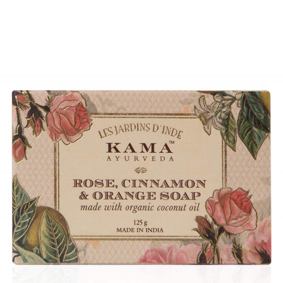Kama Ayurveda Rose, Orange and Cinnamon Soap with Coconut, Jojoba and Castor Oils - 125 g