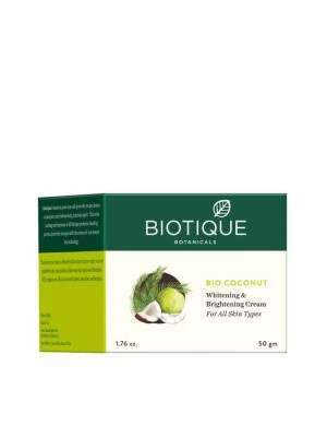 Biotique Bio Coconut Whitening Brightening Cream - 50 GM