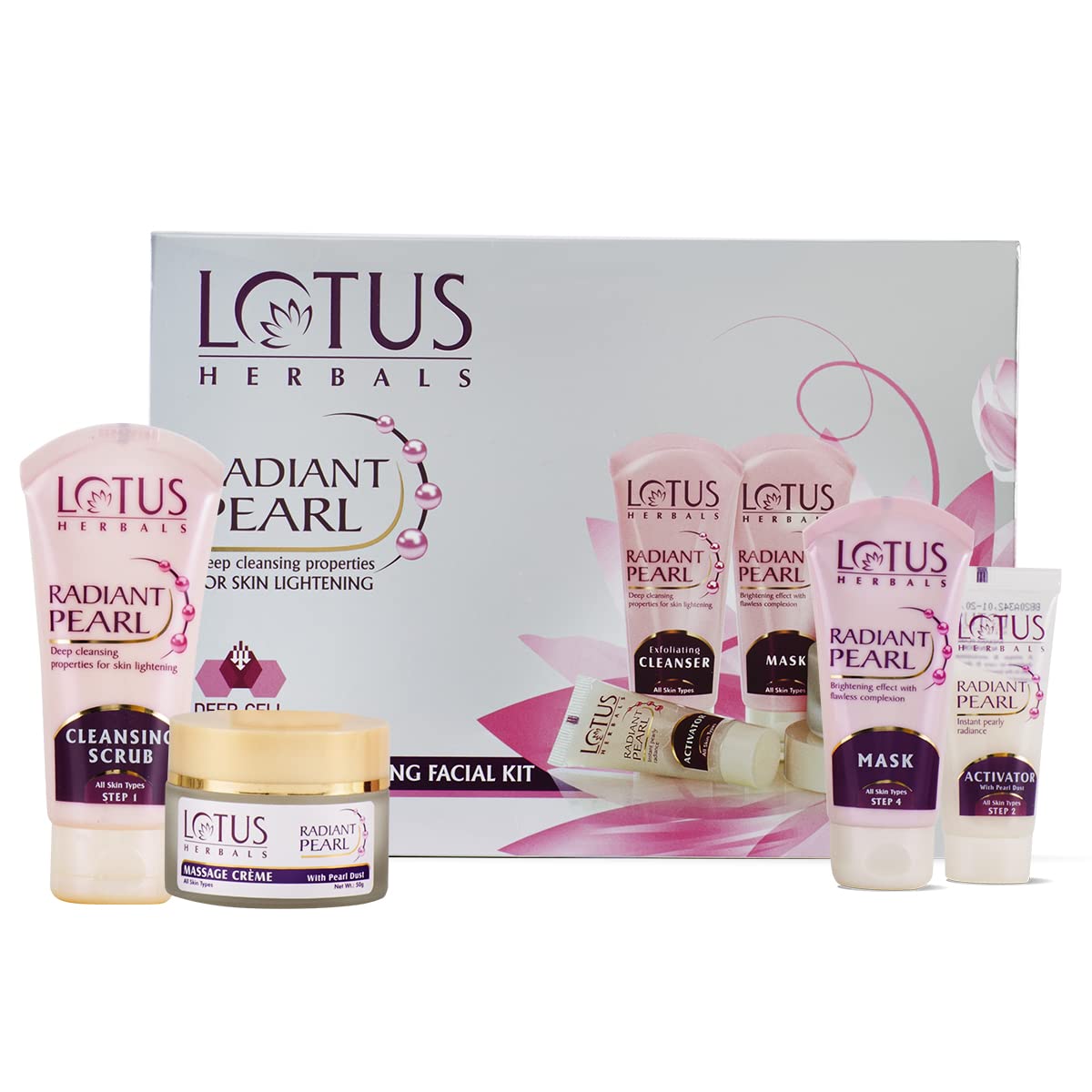 Lotus Herbals Radiant Pearl Cellular 5 in 1 Facial Kit - 170 gm