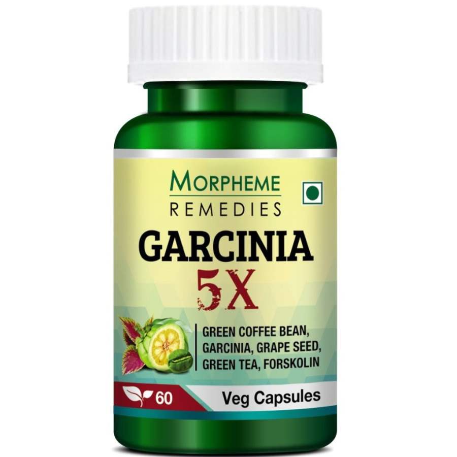 Morpheme Remedies Garcinia 5X - Garcinia, Coffee, Green Tea, Forskolin, Grape Seed - 60 Caps