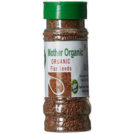Mother Organic Flax Seeds Bottle - 150 GM