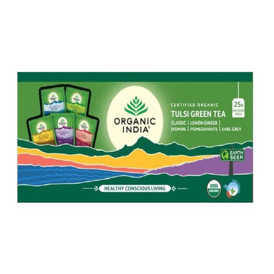 Organic India Tulsi Green Tea Assorted - 25 Tea Bags