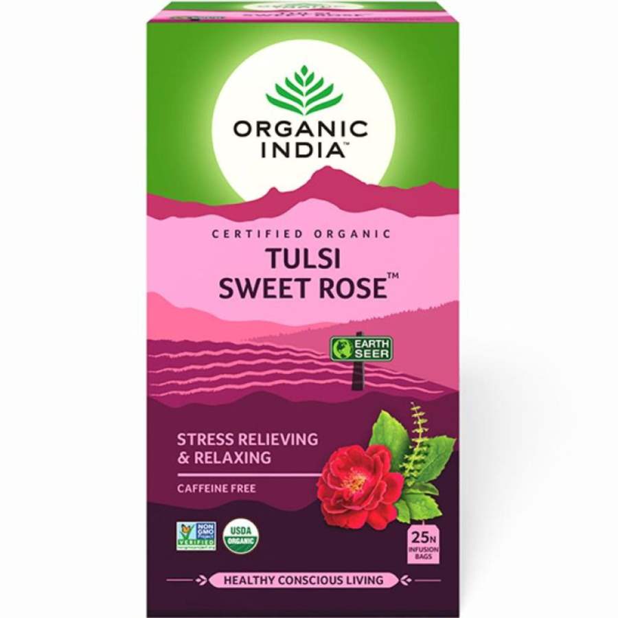 Organic India Tulsi Sweet Rose - 25 Tea Bags