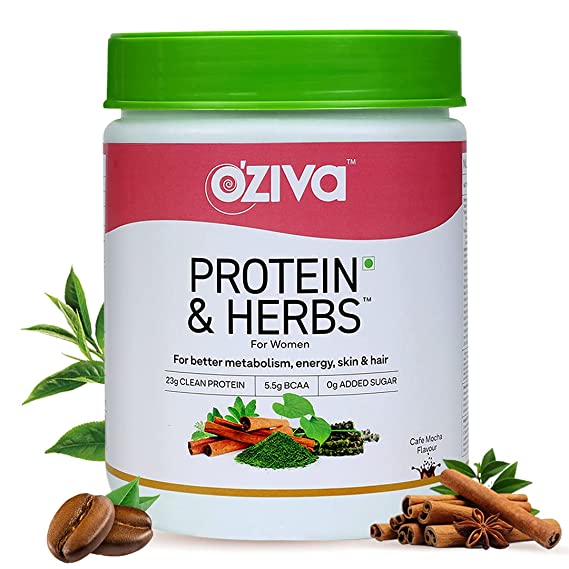 OZiva Protein & Herbs For Women Cafe mocha 16 serving - 500 GM