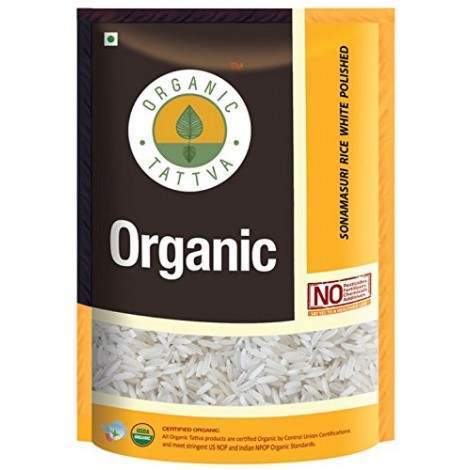Organic Tattva Sona Masuri Rice White Polished - 1 Kg