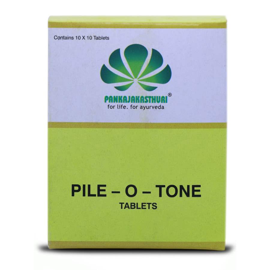 Pankajakasthuri Pile - O - Tone Tablets - 100 Nos
