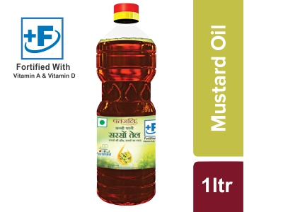 Patanjali Kachi Ghani Mustard Oil - 1 Ltr