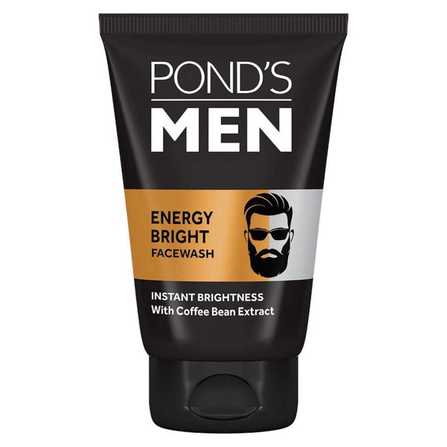 Ponds Men Energy Bright Anti - Dullness Face Wash With Coffee Bean - 50 GM
