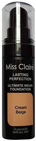 Miss Claire Lasting Perfection Ultimate Wear Foundation, 20 Light Beige - 30 ML