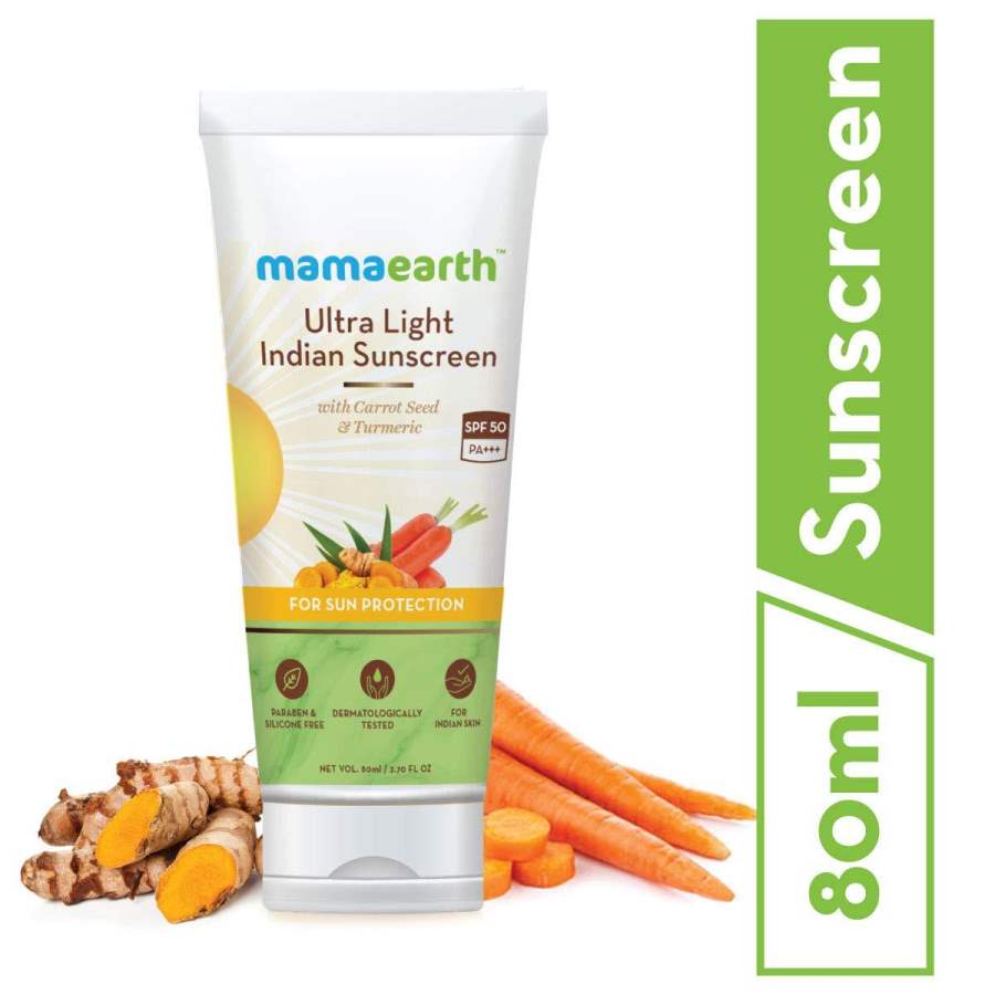 MamaEarth Ultra Light Natural Sunscreen Lotion SPF 50 PA+++ - 80ML