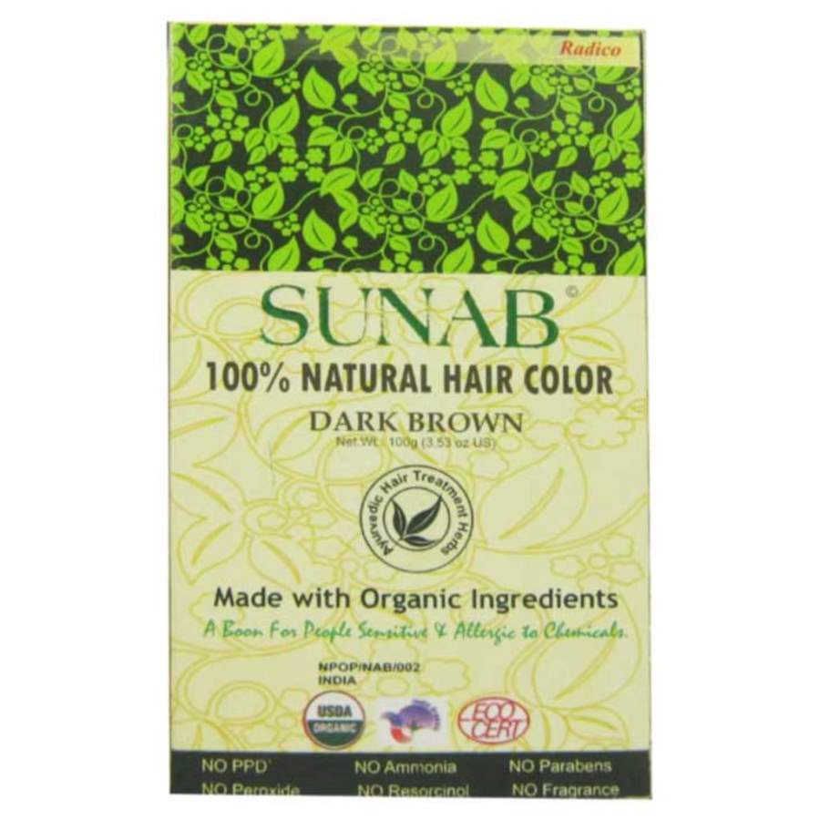 Radico Sunab Herbal Dark Brown Hair Color - 60 GM
