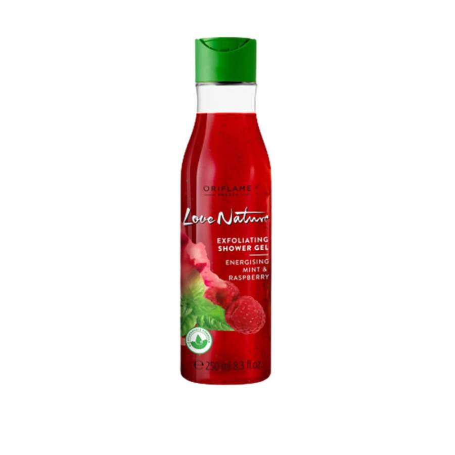 Oriflame Love Nature Exfoliating Shower Gel - Energising Mint & Raspberry - 250 ml