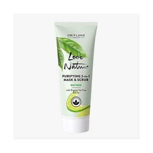 Oriflame Love Nature Purifying 2-in-1 Mask & Scrub with Tea Tree & Lime - 75 ml