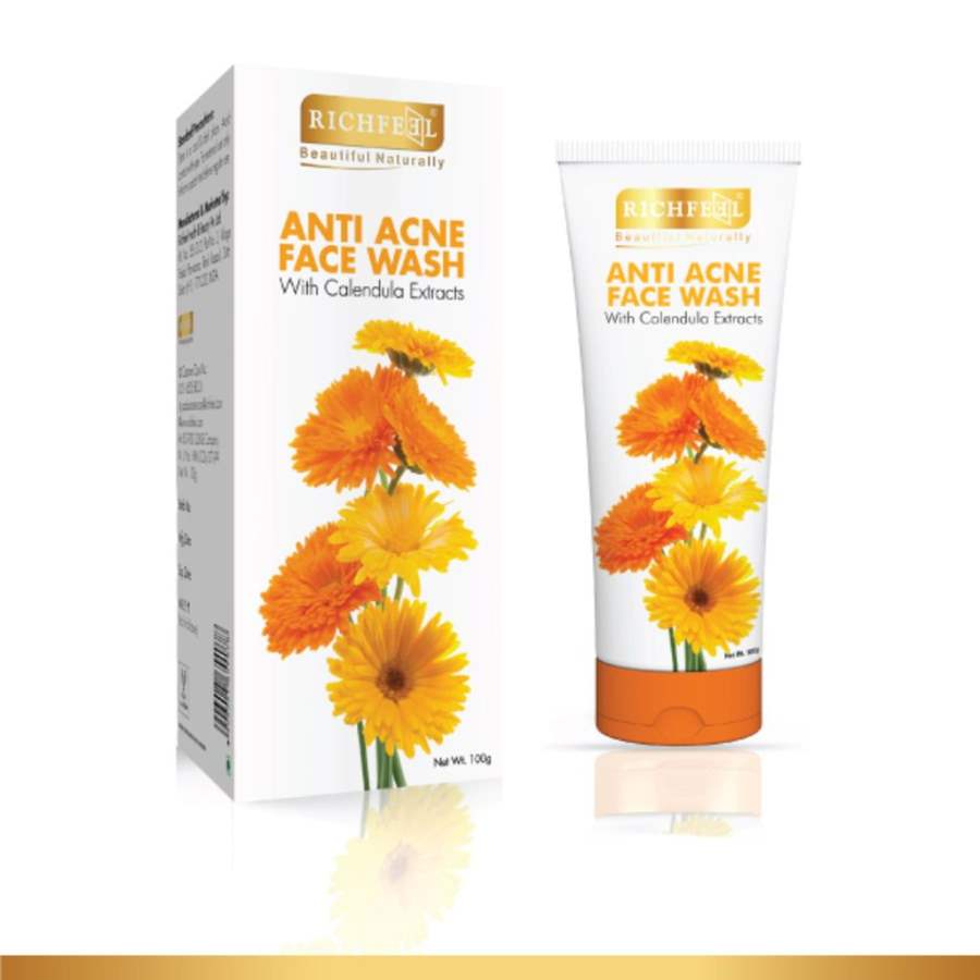 RichFeel Anti Acne With Calendula Extracts Face Wash - 100 GM