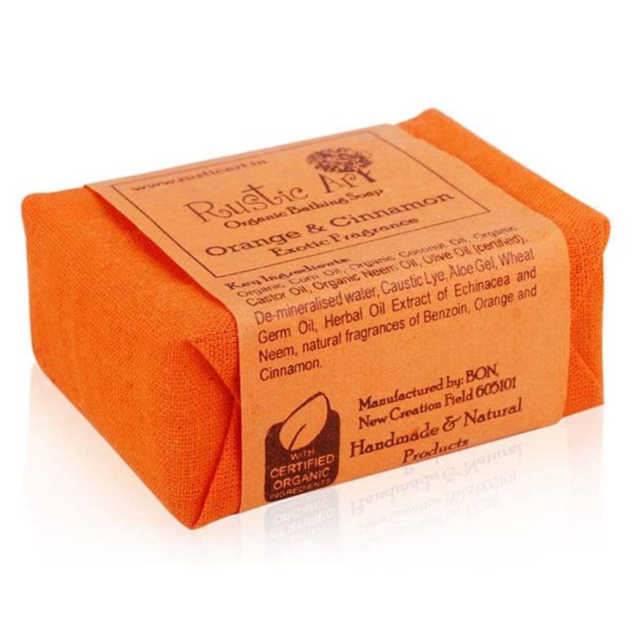 Rustic Art Orange And Cinnamon Soap - 100 GM
