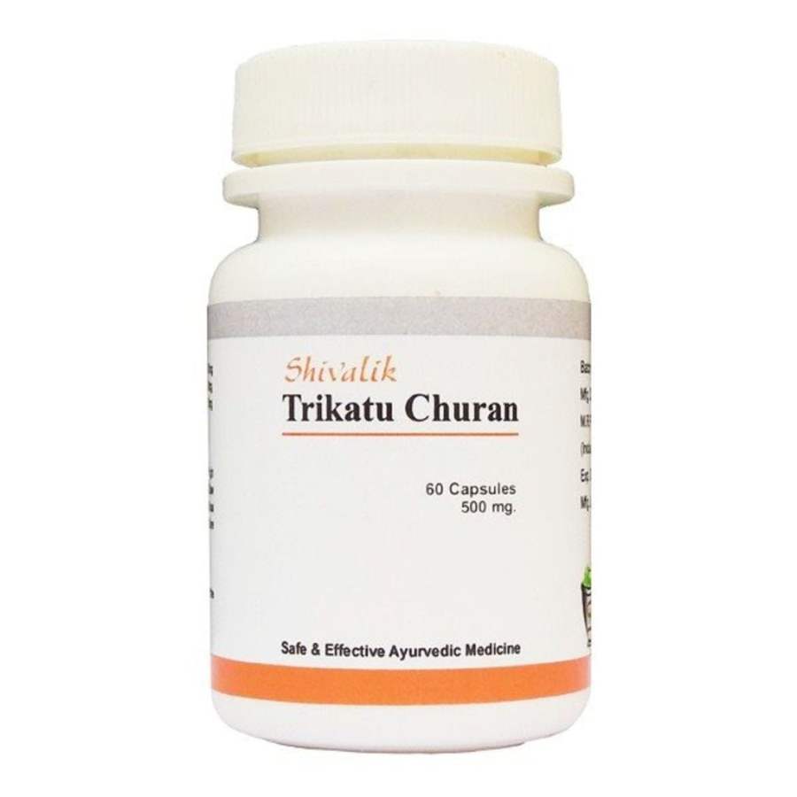 Shivalik Herbals Trikatu Churan 500mg Capsules - 120 Caps (2 * 60 Caps)