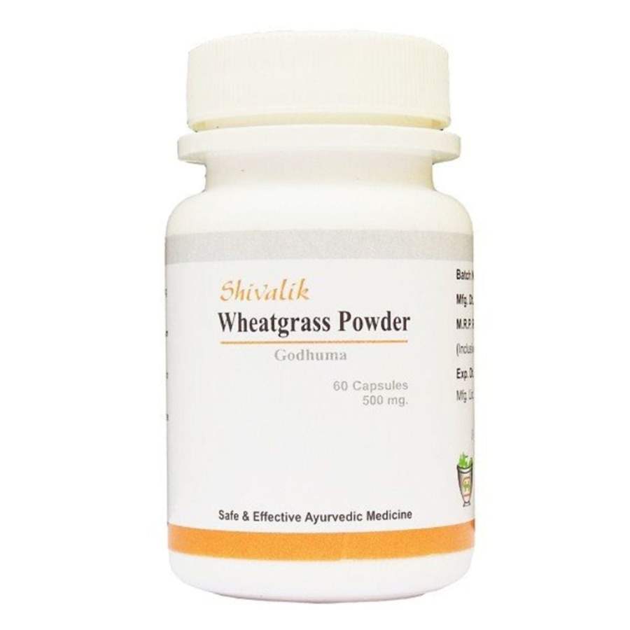 Shivalik Herbals Wheatgrass Powder Capsules - 120 Caps (2 * 60 Caps)