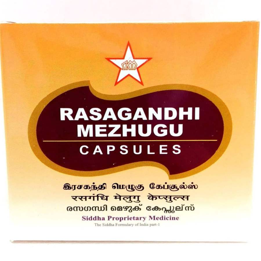 SKM Ayurveda Rasagandhi Mezhugu Capsules - 100 Nos