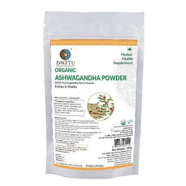 Dhatu Organics Ashwagandha Powder - 100 GM