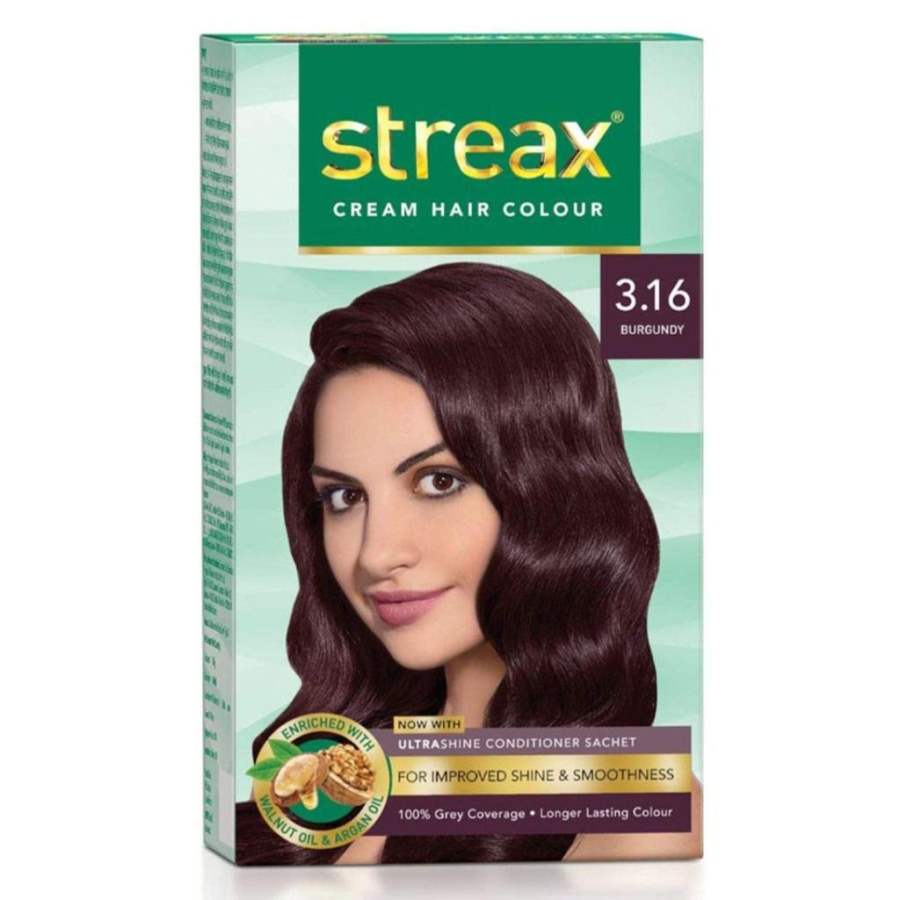 Streax Hair Colour - 1 No (25 gm + 20 ml) - Burgundy 3.16