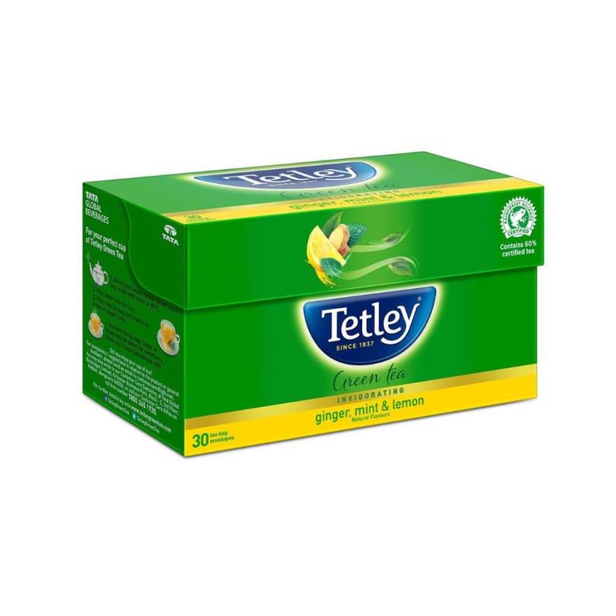 Tetley Green Tea Ginger Mint And Lemon - 30 Tea Bags