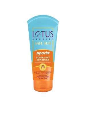 Lotus Herbals SPF 70 Sports Super Stay Sunblock - 80 g