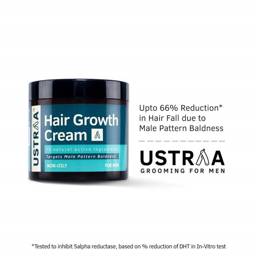 Ustraa Hair Growth Cream with Onion Extract, Neelbhringadi, Blackseed Oil - 1 No