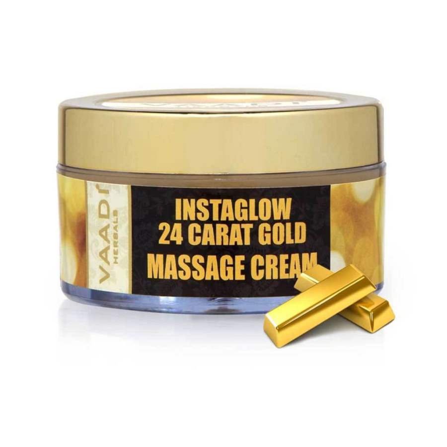 Vaadi Herbals 24 Carat Gold Massage Cream - Kokum Butter and Wheatgerm Oil - 50 GM