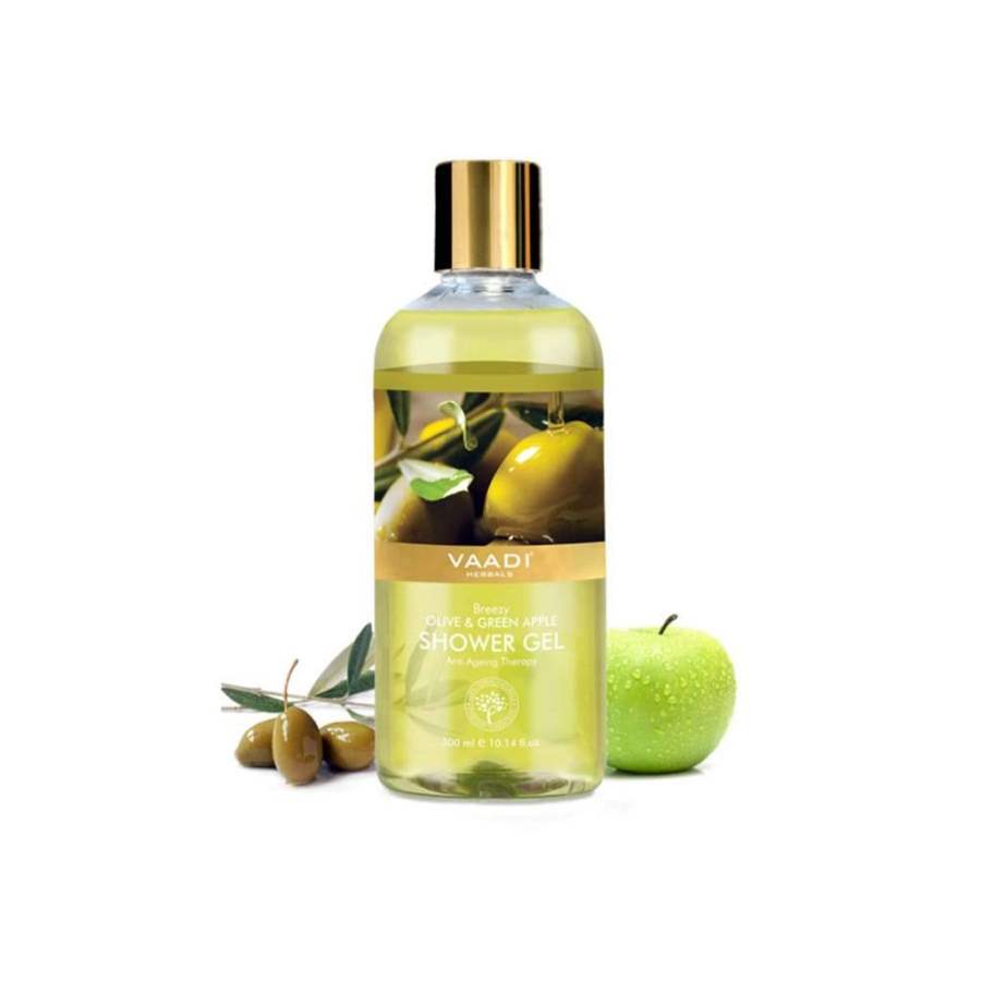 Vaadi Herbals Breezy Olive and Green Apple Shower Gel - 300 ML