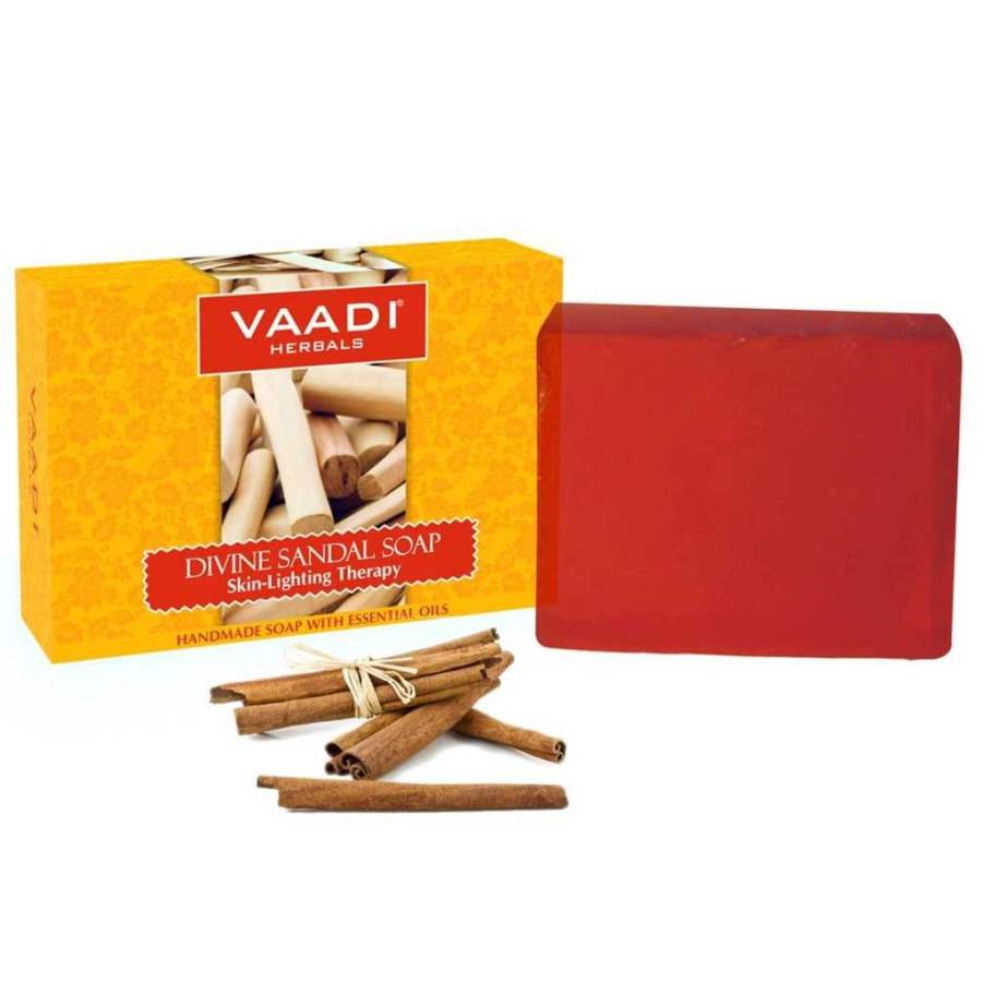 Vaadi Herbals Divine Sandal Soap with Saffron and Turmeric - 75 GM