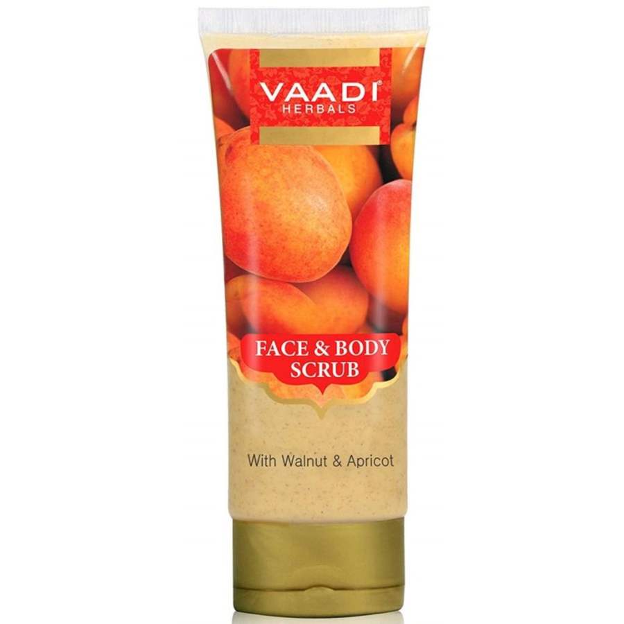Vaadi Herbals Face and Body Scrub with Walnut and Apricot - 110 GM