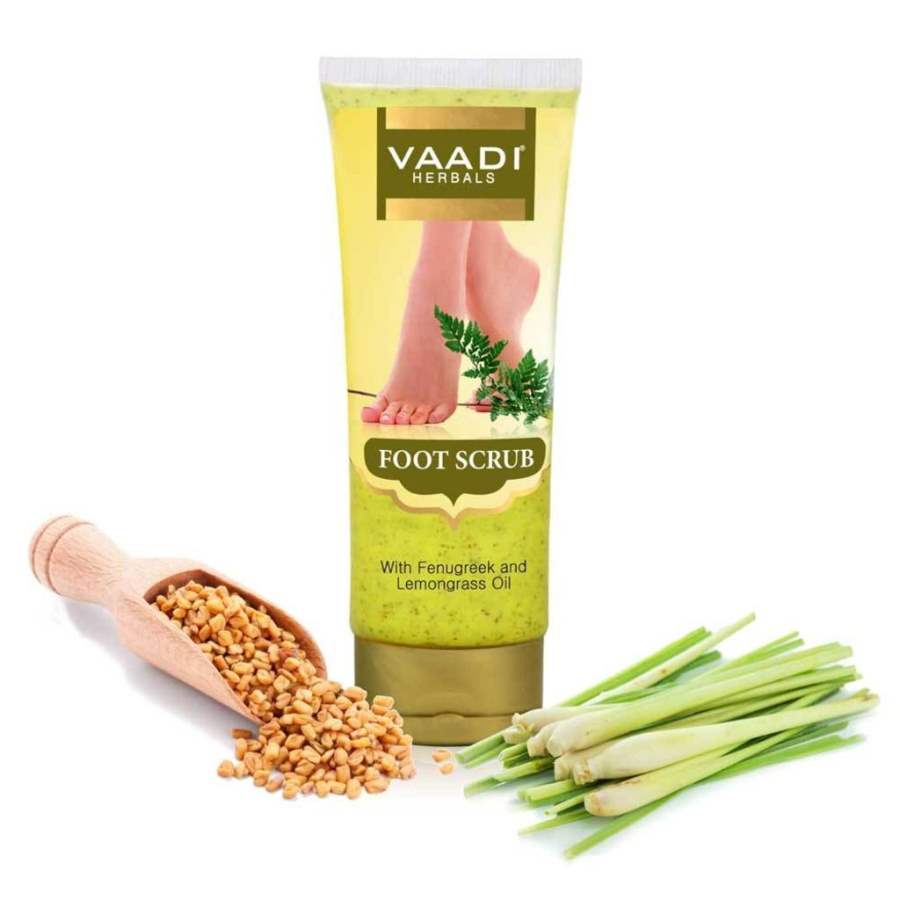 Vaadi Herbals Foot Scrub with Fenugreek and Lemongrass Oil - 110 GM