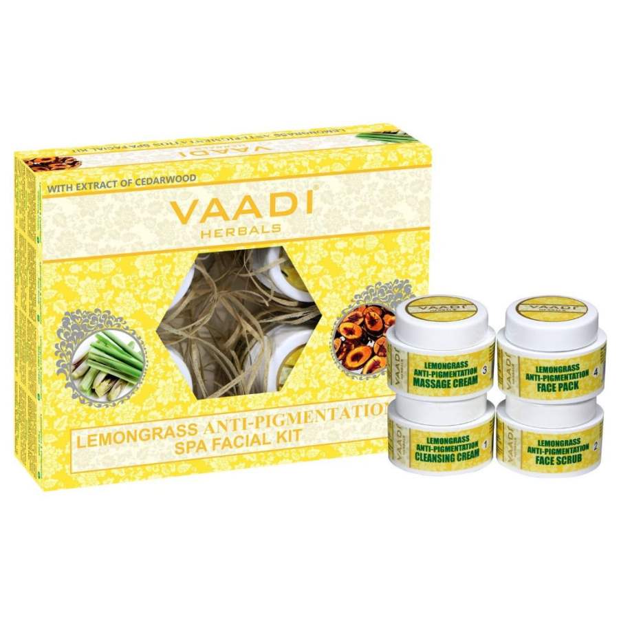 Vaadi Herbals Lemongrass Anti Pigmentation Spa Facial Kit with Cedarwood Extract - 70 GM