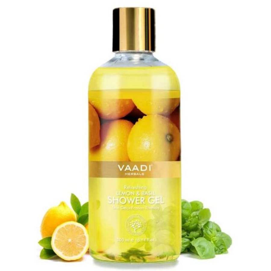 Vaadi Herbals Refreshing Lemon and Basil Shower Gel - 300 ML