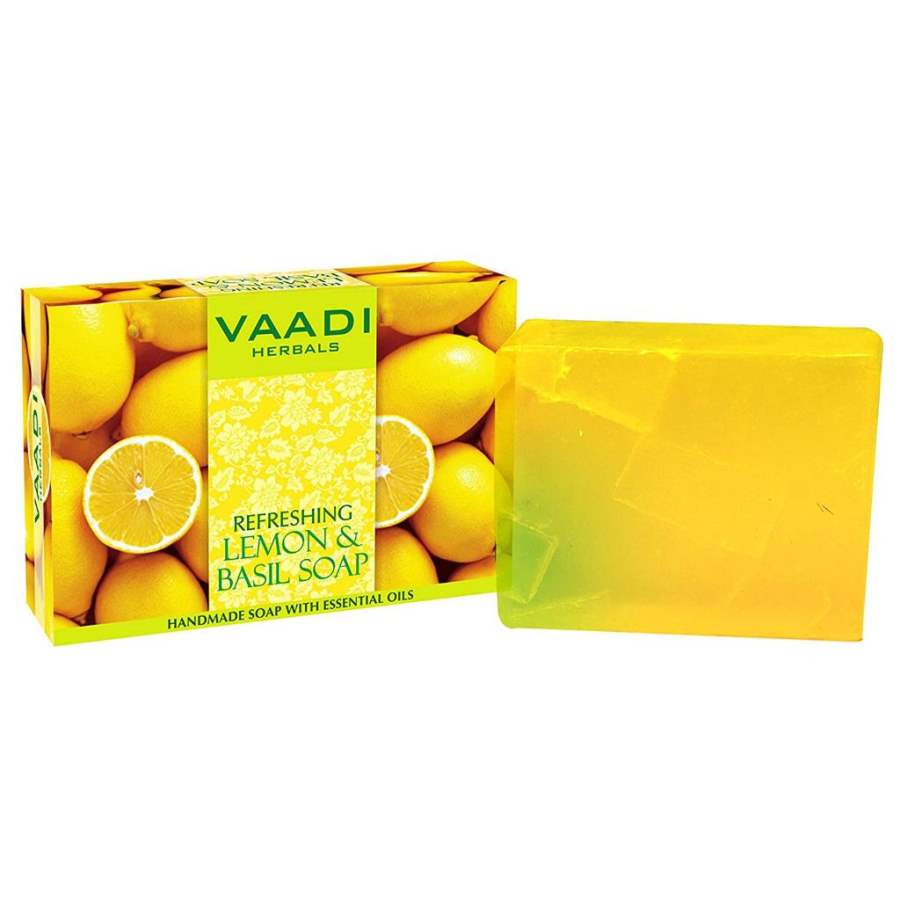 Vaadi Herbals Refreshing Lemon and Basil Soap - 75 GM