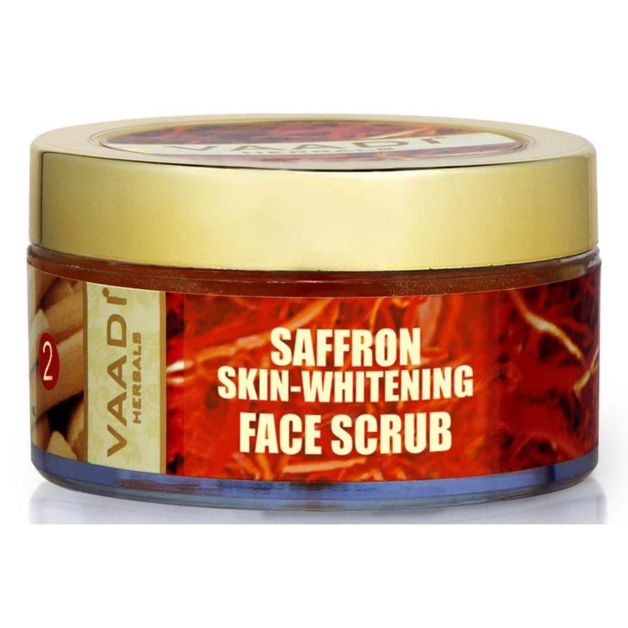 Vaadi Herbals Saffron Skin Whitening Face Scrub, Walnut Scrub and Cinnamon Oil - 50 GM