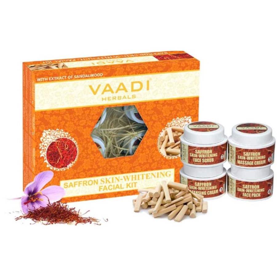 Vaadi Herbals Saffron Skin - Whitening Facial Kit with Sandalwood Extract - 70 GM