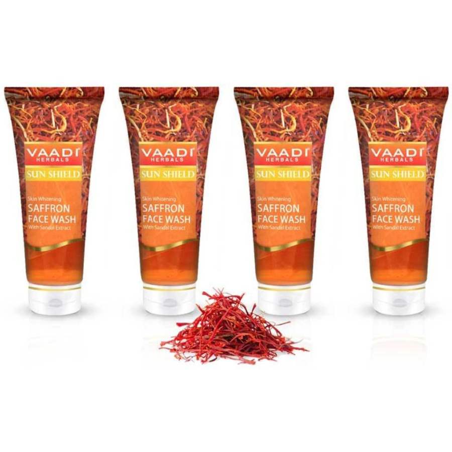 Vaadi Herbals Skin Whitening Saffron Face Wash with Sandal Extract - 240 ML (4 * 60 ML)