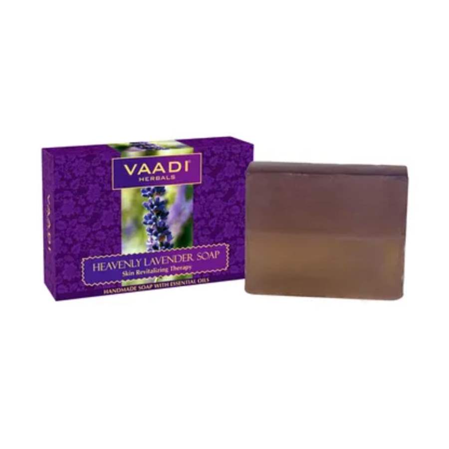 Vaadi Herbals Super Value Heavenly Lavender Soap with Essential Oils - 450 GM (6 * 75 GM)