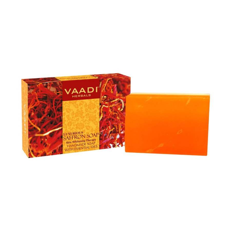 Vaadi Herbals Super Value Luxurious Saffron Skin Whitening Therapy Soap - 450 GM (6 * 75 GM)