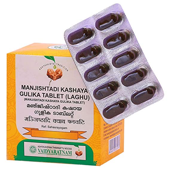 Vaidyaratnam Manjishtadi Kashaya Gulika Tablet (Laghu) - 100 tabs