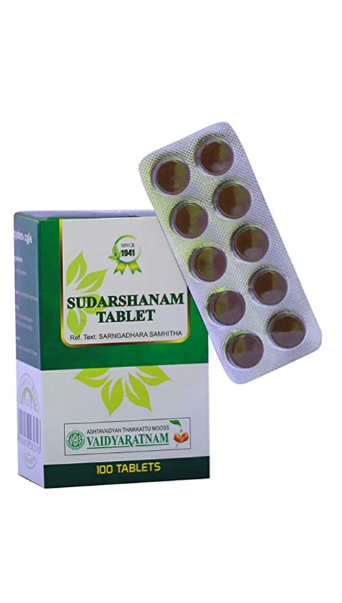 Vaidyaratnam Sudarshanam Gulika Tablets - 100 Nos