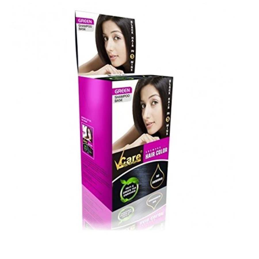Vcare Hair Color Shampoo - 250 ML (10 * 25 ML)